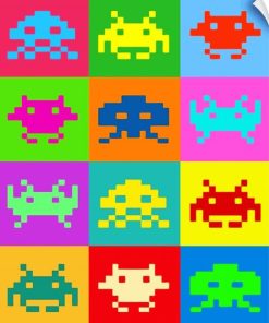 Space Invader Illustration paint by numbers