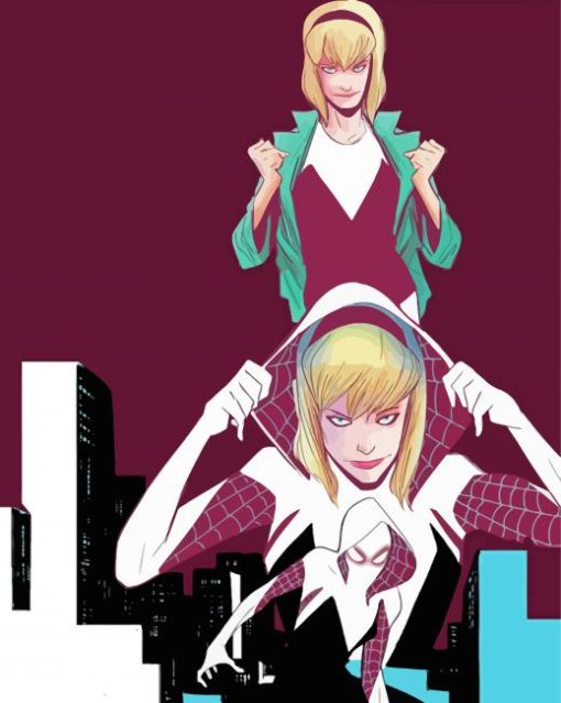 Spider Gwen paint by numbers