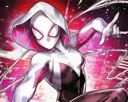 Spider Gwen Stacy Animation paint by numbers