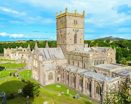 St Davids Cathedral paint by numbers