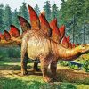 Stegosaurus Dinosaur paint by numbers