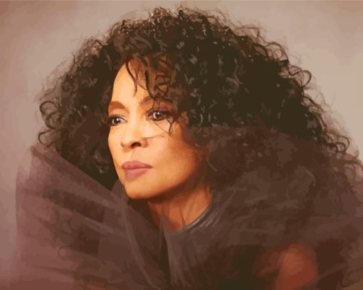 Stylish Diana Ross paint by numbers