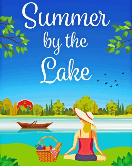 Summer At The Lake Poster paint by numbers