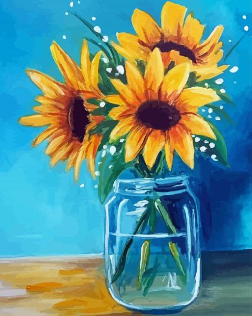 Sunflowers Art paint by numbers