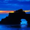 Tanah Lot Silhouette paint by numbers