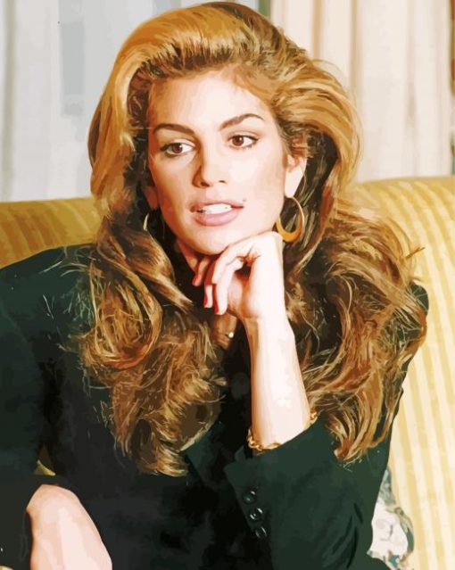 The Beautiful Cindy Crawford paint by numbers