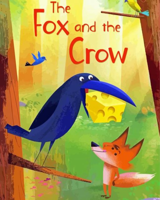 The Fox And The Crow Poster paint by numbers