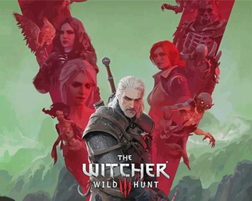 The Witcher Wild Hunt paint by numbers