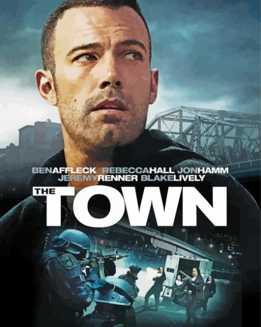 The Town Movie Poster paint by numbers