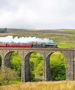 The Viaduct Train paint by numbers