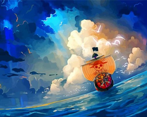 Thousand Sunny One Piece Ship paint by numbers