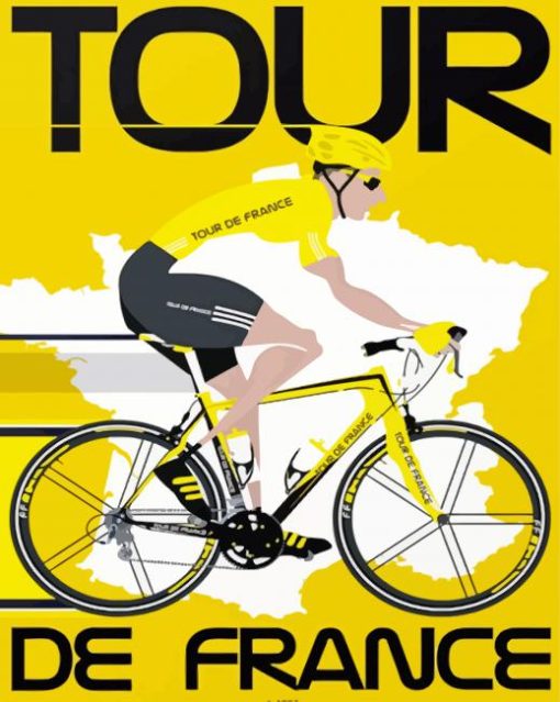 Tour De France Poster paint by numbers