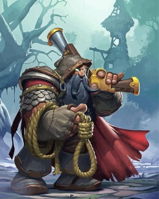 Trapper Dwarf paint by numbers