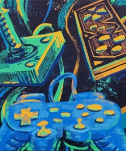 Video Game Remotes paint by numbers