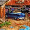 Vintage Car Garage paint by numbers