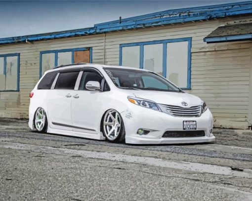 White Toyota Sienna paint by numbers