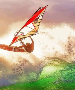 Wind Surfer paint by numbers