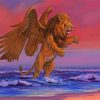 Winged Lion In Sea paint by numbers