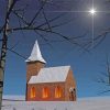 Winter Church paint by numbers