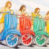 Women With Vespa Art paint by numbers