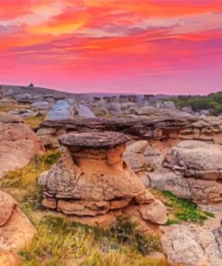 Writing On Stone At Sunset paint by numbers