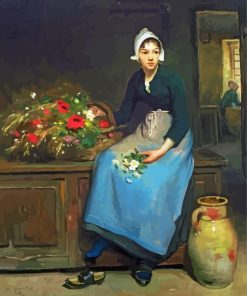 Young Florist Woman paint by numbers