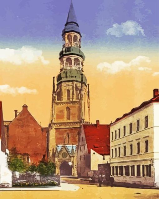 Zwickau Buildings Art paint by numbers