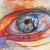 Abstract Lady Eye paint by numbers