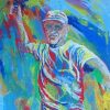 Abstract Pickleball Player paint by numbers