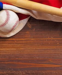 Aesthetic Baseball American Flag paint by numbers