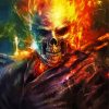 Aesthetic Blazing Skull Art paint by numbers