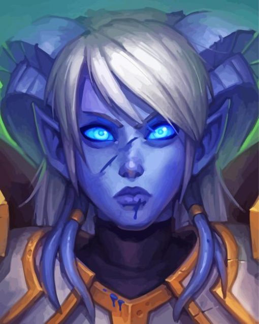 Aesthetic Draenei paint by numbers