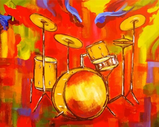 Aesthetic Drumkit Illustration paint by numbers