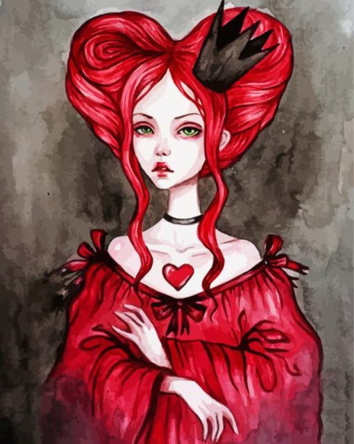 Aesthetic Girl With Heart paint by numbers