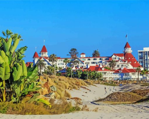 Aesthetic Hotel Del Coronado paint by numbers