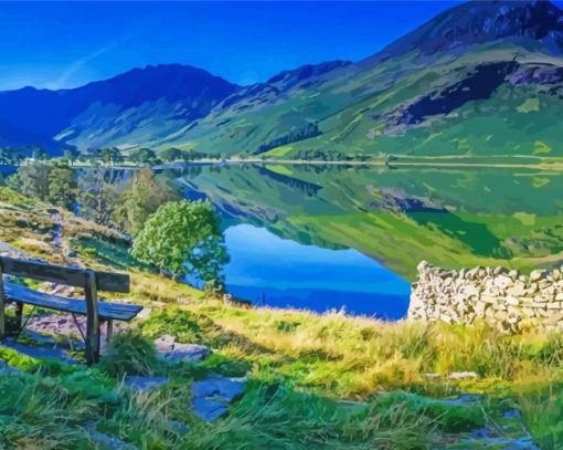 Aesthetic Lake District paint by numbers