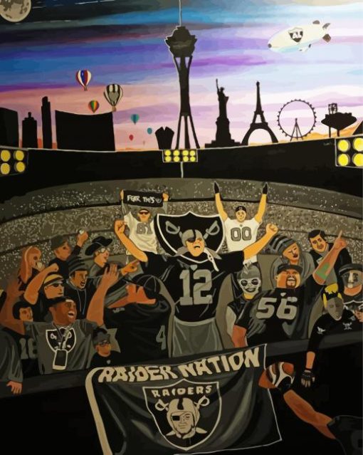 Aesthetic Las Vegas Raiders paint by numbers