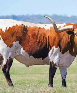 Aesthetic Long Horn Cattle paint by numbers