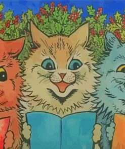 Aesthetic Louis Wain Cat paint by numbers