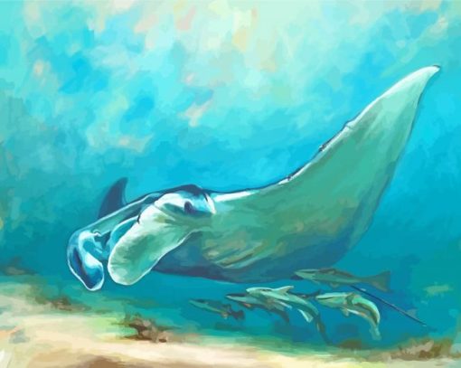 Aesthetic Manta Ray Art paint by numbers