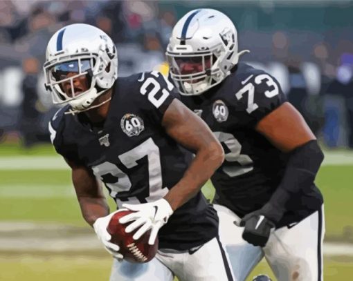 Aesthetic Oakland Raiders paint by numbers