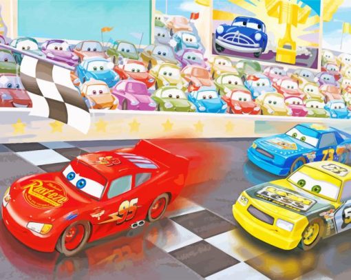 Aesthetic Pixar Cars paint by numbers