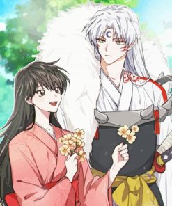 Aesthetic Rin And Sesshomaru Anime paint by numbers