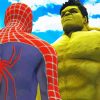 Aesthetic Spiderman And Hulk paint by numbers