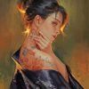 Aesthetic Tattooed Woman paint by numbers