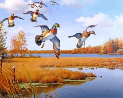 Aesthetic Waterfowl paint by numbers