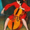 Aesthetic Woman Playing Cello paint by numbers