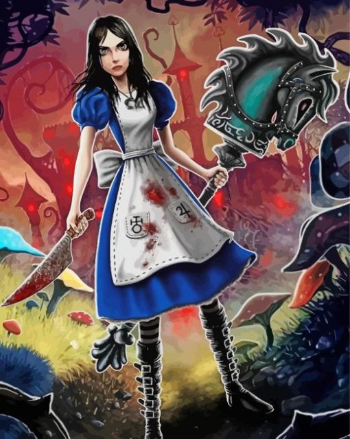 Aesthetic Alice Madness Returns Art paint by numbers