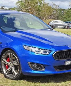 Aesthetic Blue Ford Falcon paint by numbers