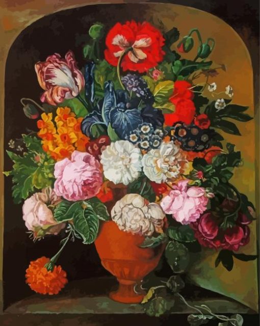 Aesthetic Cool Old Masters Flowers paint by numbers